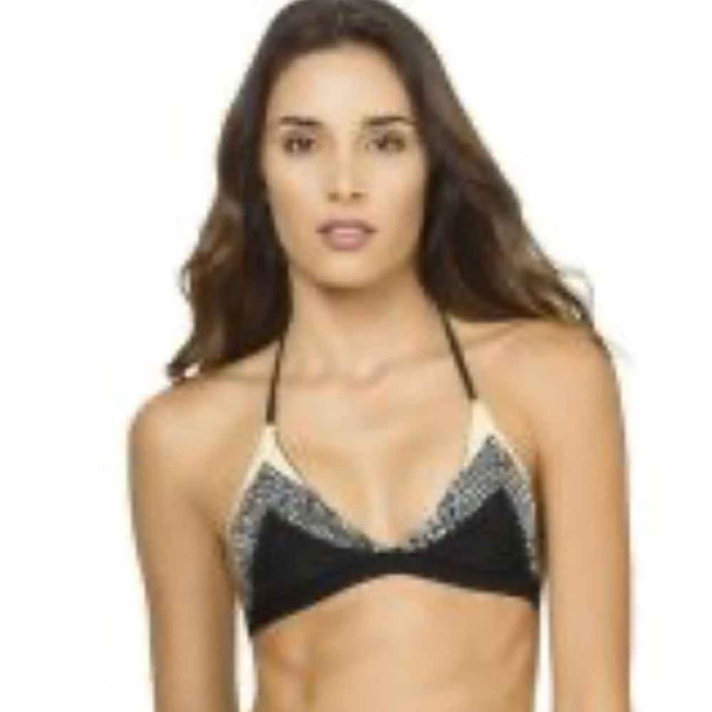 NWT PilyQ Boa Color Block Triangle Top
